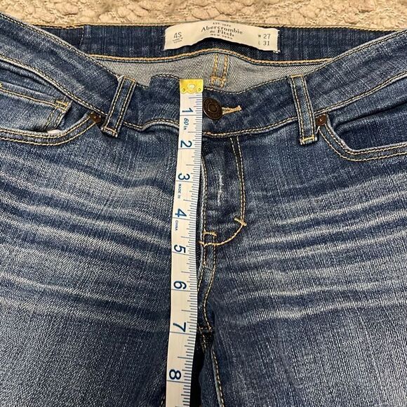 Abercrombie & Fitch Boot Cut Jean Blue Size 4S 27/31 - Picture 7 of 8